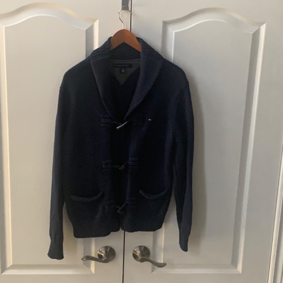 Men’s Tommy Hilfiger 100% Lambswool Cardigan Sz. M - Picture 5 of 11